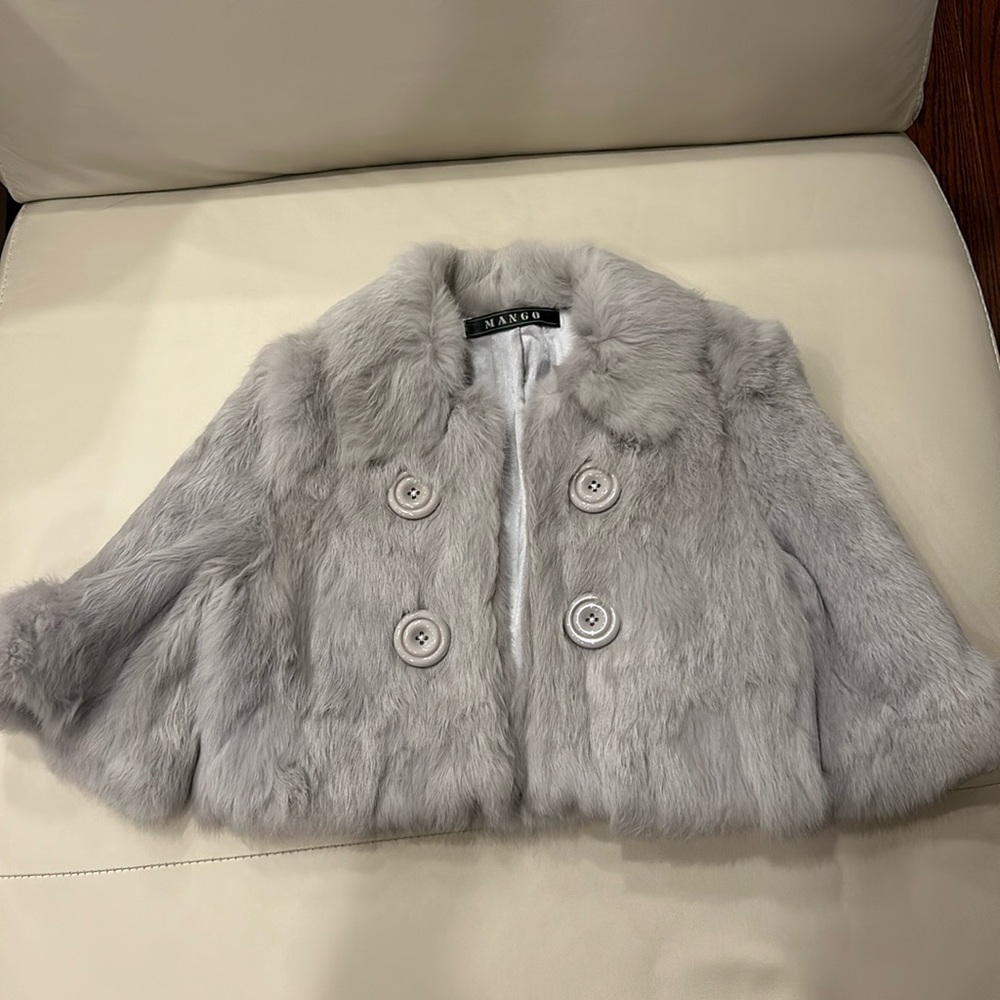 Mango rabbit fur cape/bolero